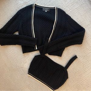 Cardigan and Crop Top Coord